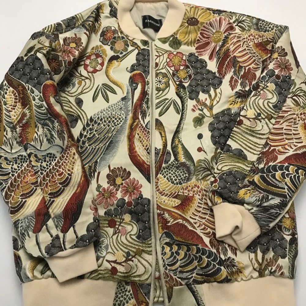 Men's Embroidered Bomber Jacket